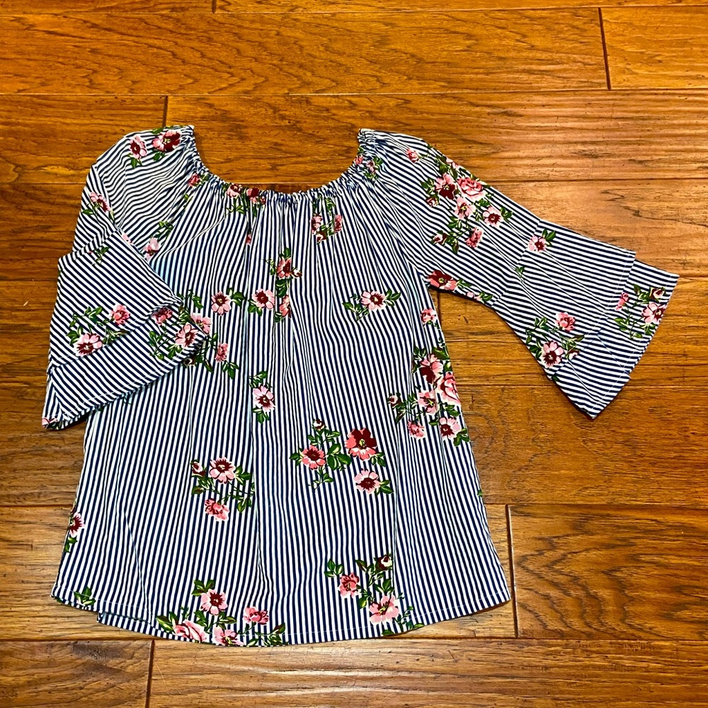 Lascana Carmen blue stripe top